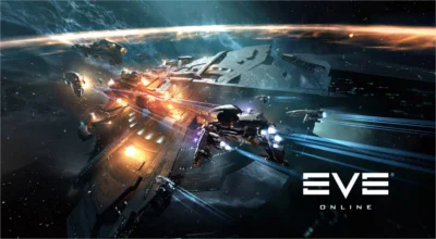 Космический корабль с лого Eve Online