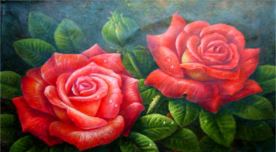 Нарисованные розы